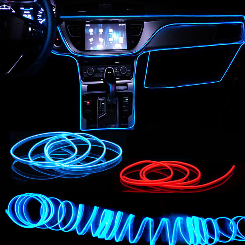 Led El Wire - 1M/3M/5M Car Interior Led Decorative Lamp